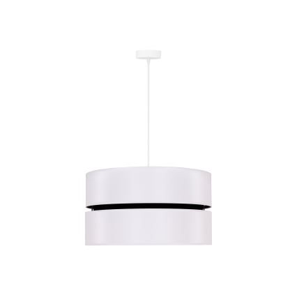Duolla - Lestenec na vrvici DUO 1xE27/15W/230V pr. 40 cm bela/črna