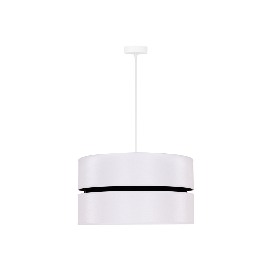 Duolla - Lestenec na vrvici DUO 1xE27/15W/230V pr. 40 cm bela/črna