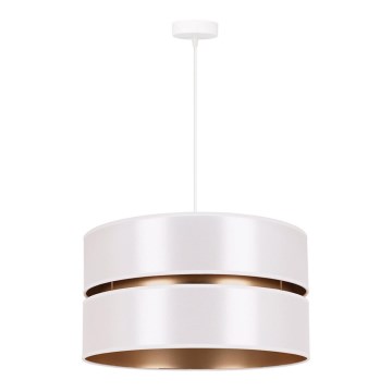 Duolla - Lestenec na vrvici DUO 1xE27/15W/230V pr. 40 cm bela/zlata