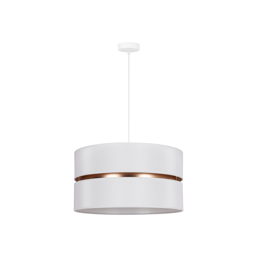 Duolla - Lestenec na vrvici DUO 1xE27/15W/230V pr. 40 cm bela/zlata