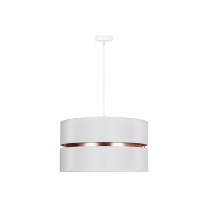 Duolla - Lestenec na vrvici DUO 1xE27/15W/230V pr. 40 cm bela/zlata