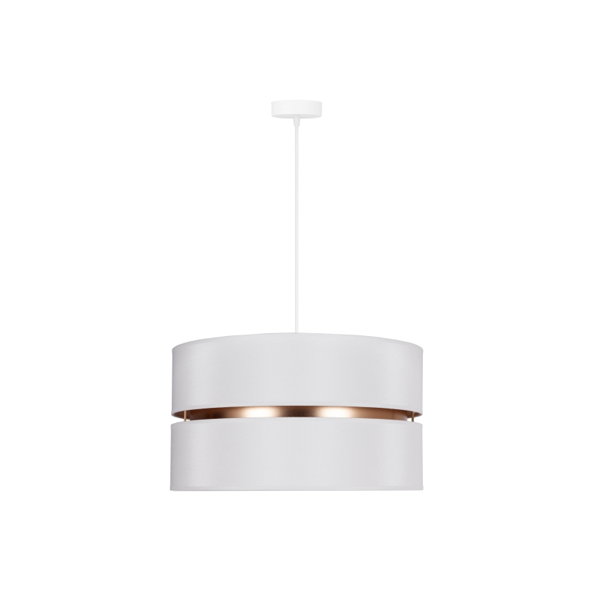 Duolla - Lestenec na vrvici DUO 1xE27/15W/230V pr. 40 cm bela/zlata