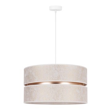 Duolla - Lestenec na vrvici DUO 1xE27/15W/230V pr. 40 cm bela/zlata
