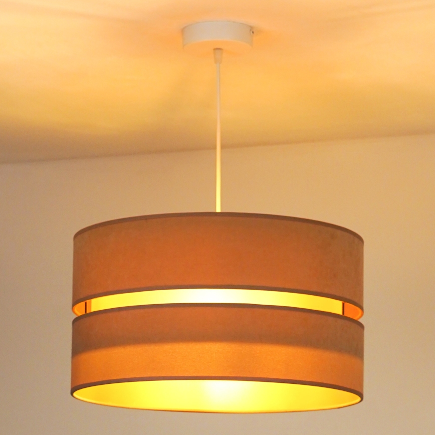 Duolla - Lestenec na vrvici DUO 1xE27/15W/230V pr. 40 cm bež