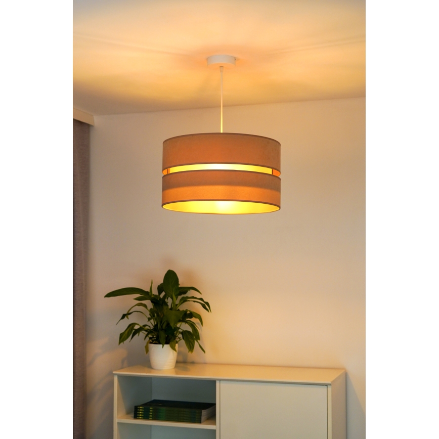 Duolla - Lestenec na vrvici DUO 1xE27/15W/230V pr. 40 cm bež