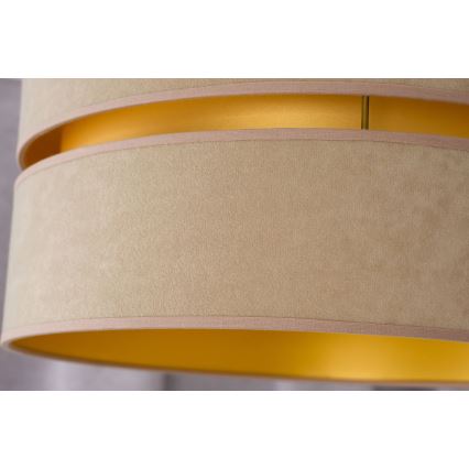 Duolla - Lestenec na vrvici DUO 1xE27/15W/230V pr. 40 cm bež