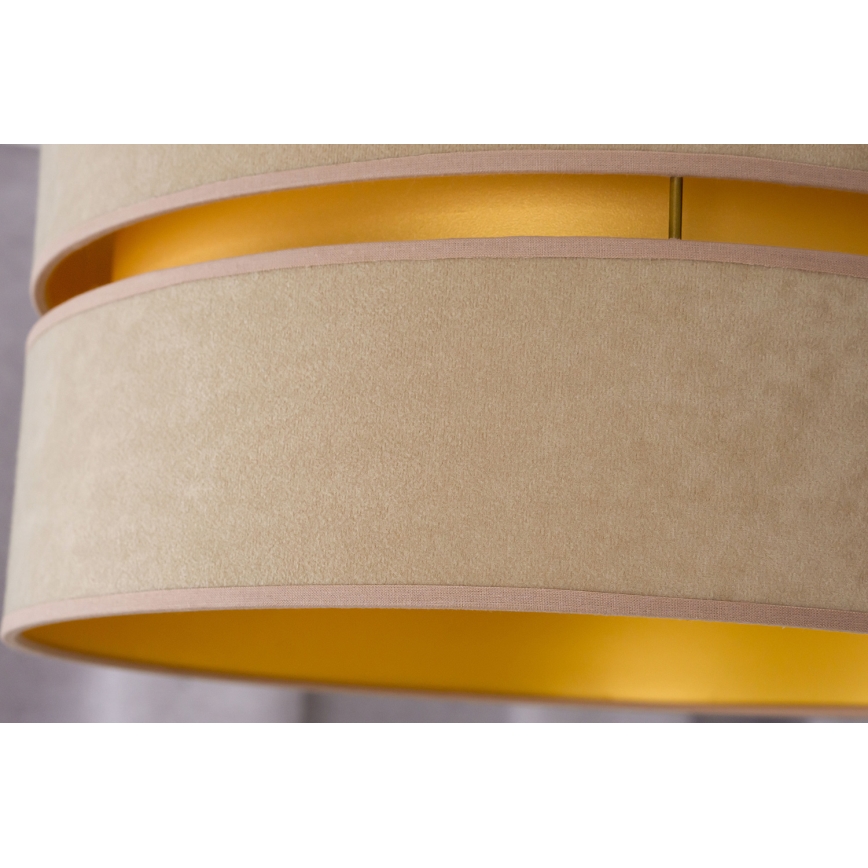 Duolla - Lestenec na vrvici DUO 1xE27/15W/230V pr. 40 cm bež