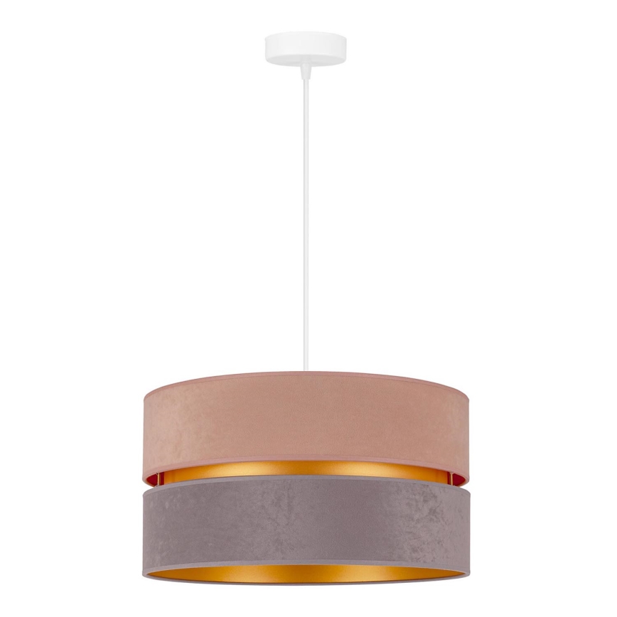 Duolla - Lestenec na vrvici DUO 1xE27/15W/230V pr. 40 cm bež-siva