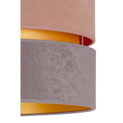 Duolla - Lestenec na vrvici DUO 1xE27/15W/230V pr. 40 cm bež-siva