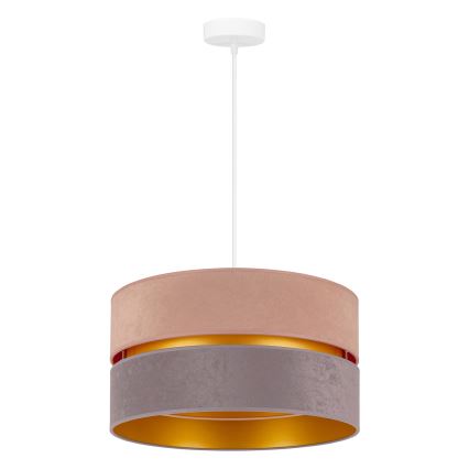 Duolla - Lestenec na vrvici DUO 1xE27/15W/230V pr. 40 cm bež-siva