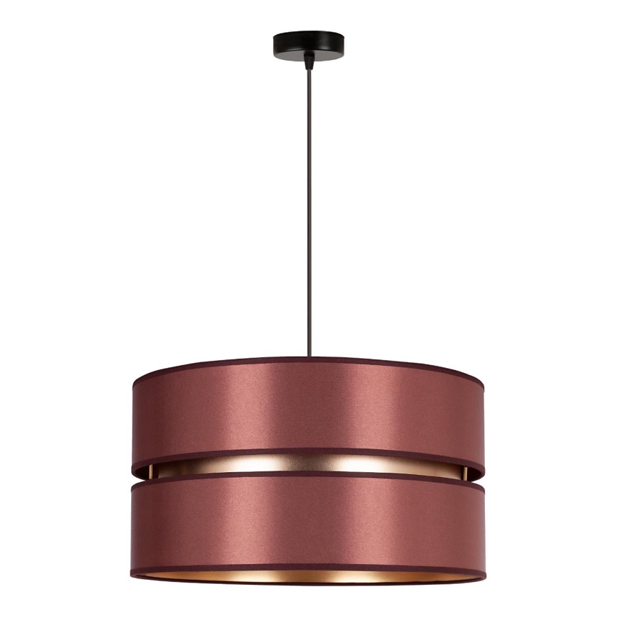 Duolla - Lestenec na vrvici DUO 1xE27/15W/230V pr. 40 cm bordo/zlata