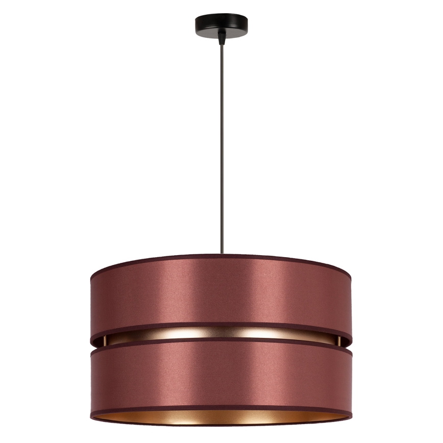 Duolla - Lestenec na vrvici DUO 1xE27/15W/230V pr. 40 cm bordo/zlata