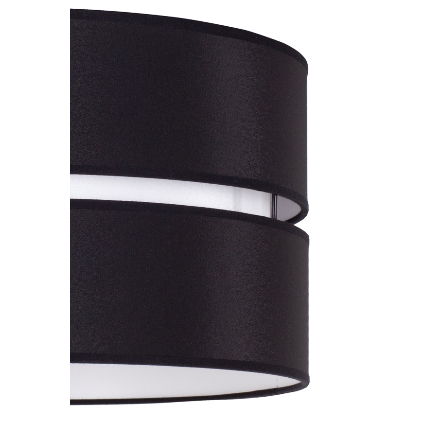 Duolla - Lestenec na vrvici DUO 1xE27/15W/230V pr. 40 cm črna/bela