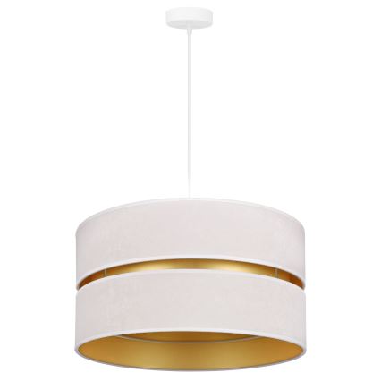 Duolla - Lestenec na vrvici DUO 1xE27/15W/230V pr. 40 cm krem barva/zlata