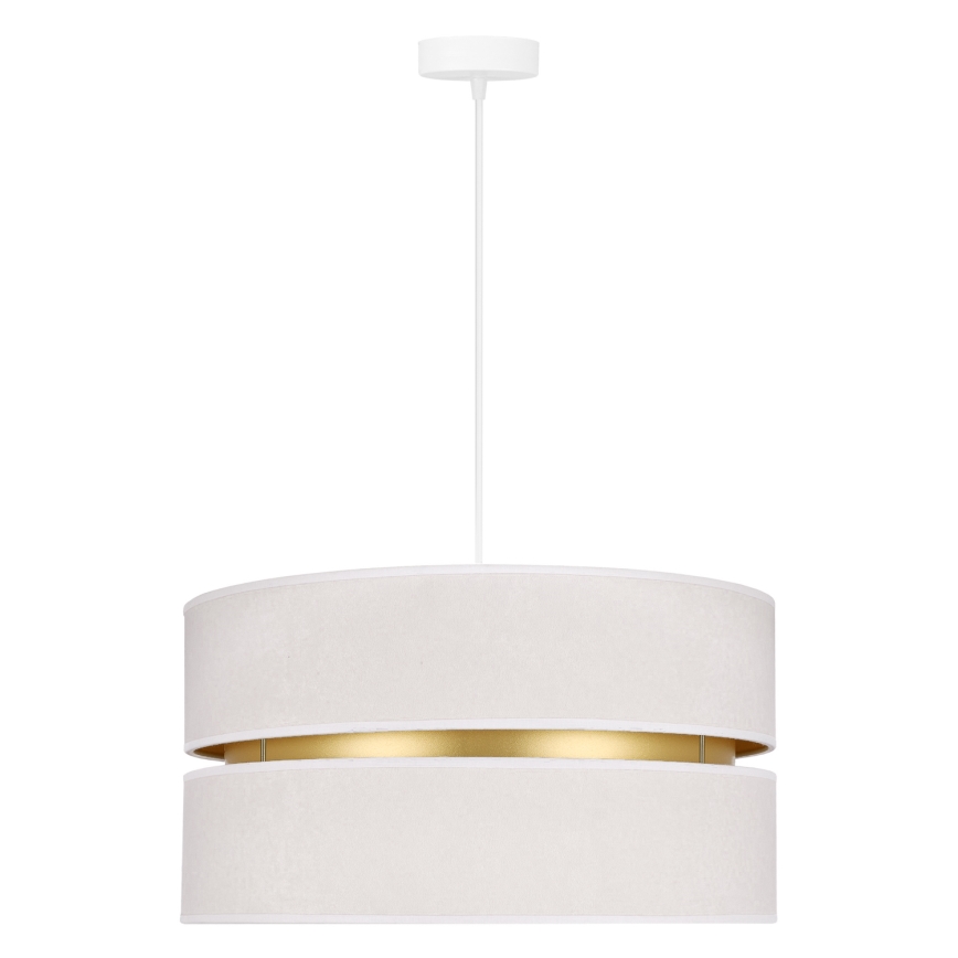 Duolla - Lestenec na vrvici DUO 1xE27/15W/230V pr. 40 cm krem barva/zlata