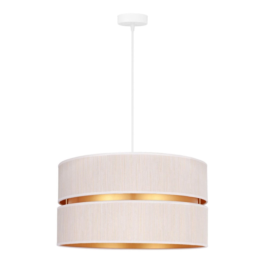Duolla - Lestenec na vrvici DUO 1xE27/15W/230V pr. 40 cm krem barva/zlata