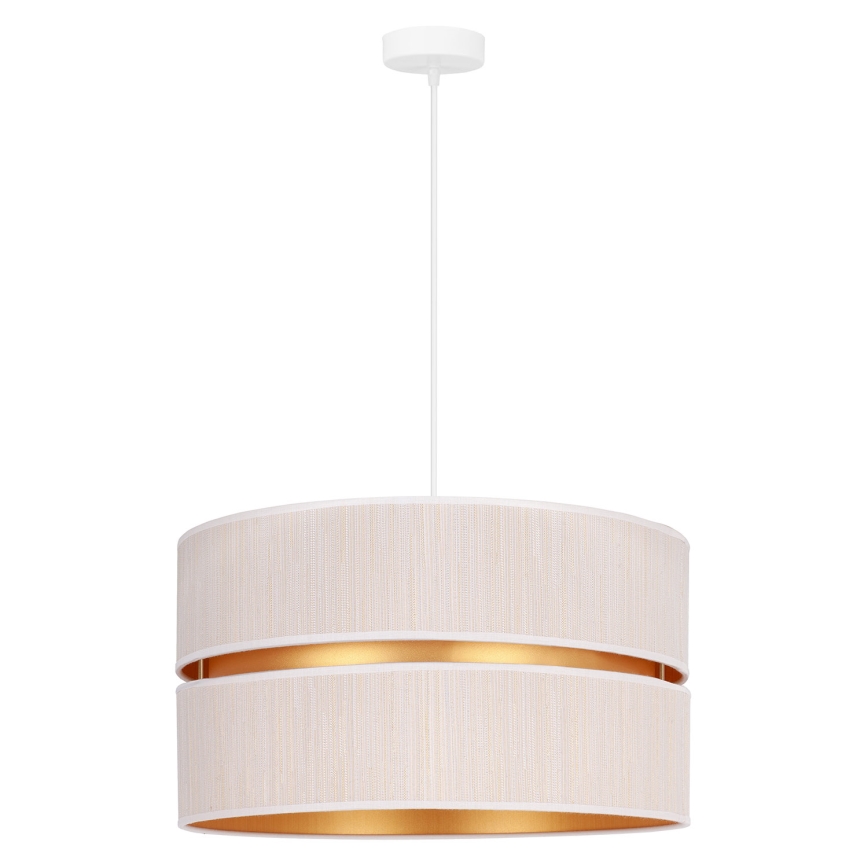 Duolla - Lestenec na vrvici DUO 1xE27/15W/230V pr. 40 cm krem barva/zlata