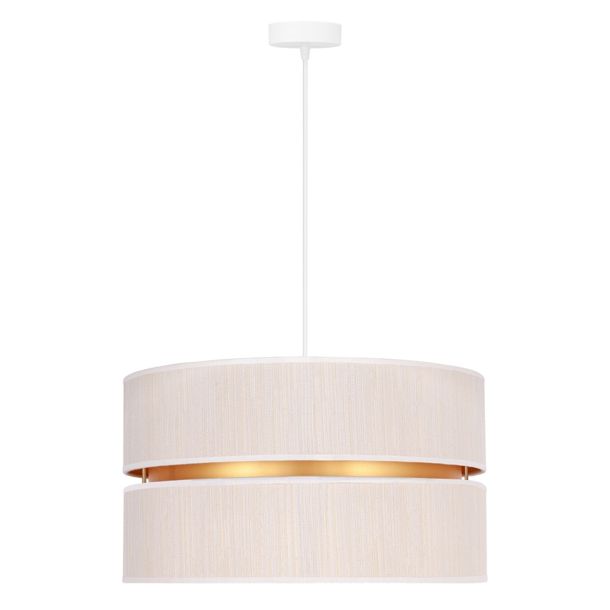 Duolla - Lestenec na vrvici DUO 1xE27/15W/230V pr. 40 cm krem barva/zlata