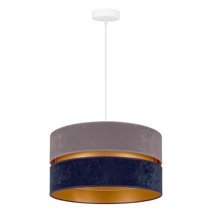 Duolla - Lestenec na vrvici DUO 1xE27/15W/230V pr. 40 cm modra