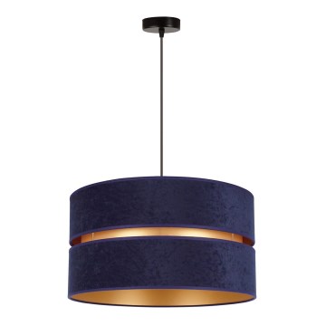 Duolla - Lestenec na vrvici DUO 1xE27/15W/230V pr. 40 cm modra/zlata