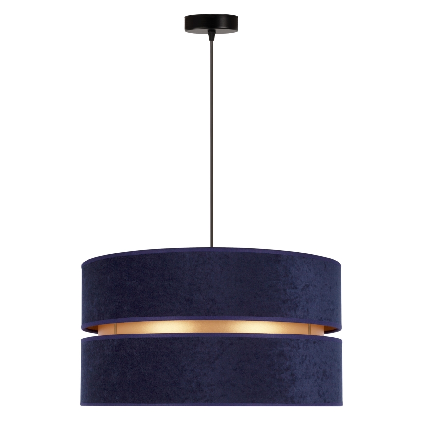 Duolla - Lestenec na vrvici DUO 1xE27/15W/230V pr. 40 cm modra/zlata