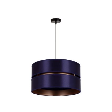 Duolla - Lestenec na vrvici DUO 1xE27/15W/230V pr. 40 cm modra/zlata