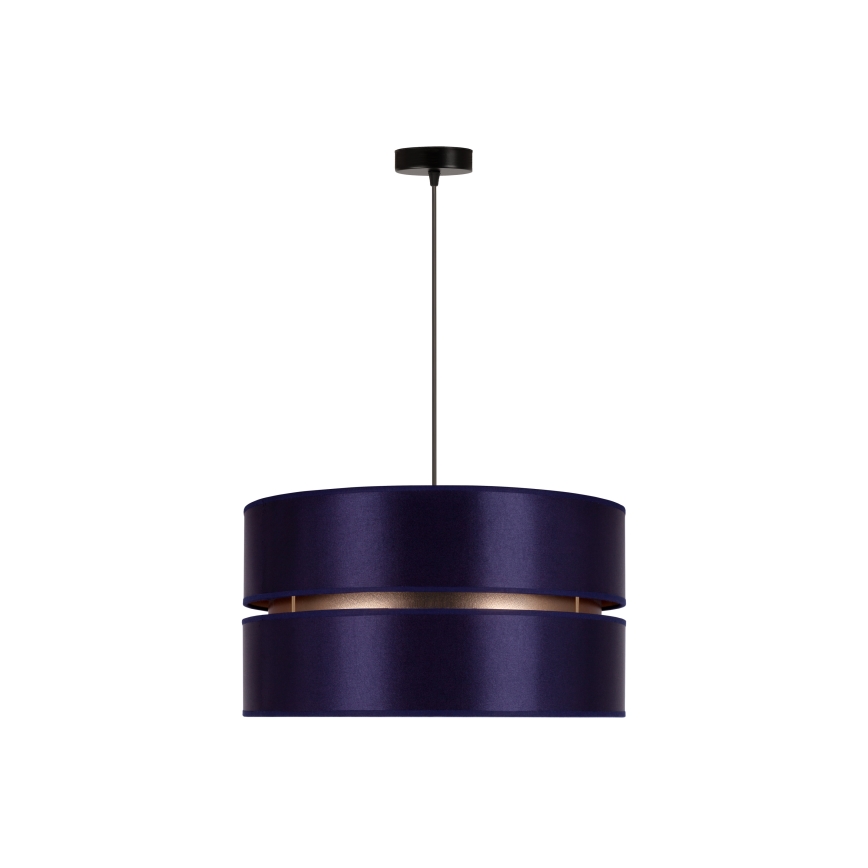 Duolla - Lestenec na vrvici DUO 1xE27/15W/230V pr. 40 cm modra/zlata