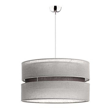 Duolla - Lestenec na vrvici DUO 1xE27/15W/230V pr. 40 cm siva