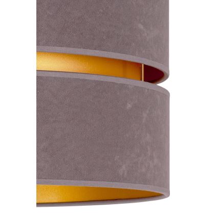 Duolla - Lestenec na vrvici DUO 1xE27/15W/230V pr. 40 cm siva