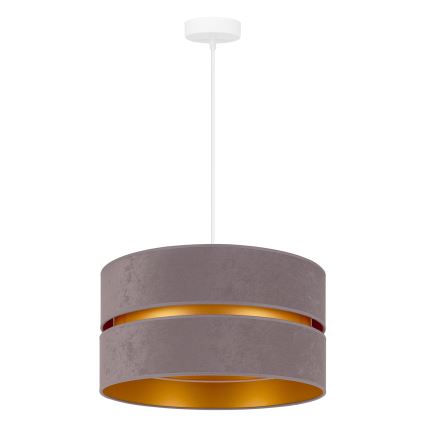 Duolla - Lestenec na vrvici DUO 1xE27/15W/230V pr. 40 cm siva