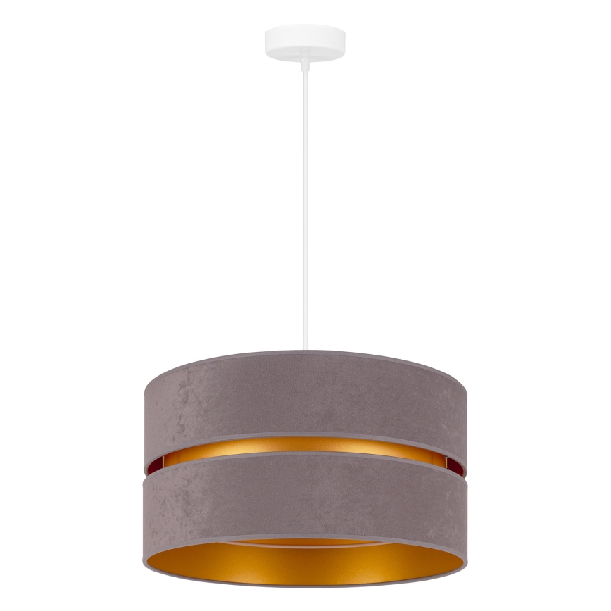 Duolla - Lestenec na vrvici DUO 1xE27/15W/230V pr. 40 cm siva