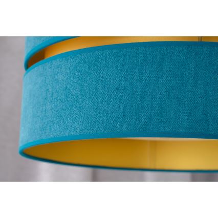 Duolla - Lestenec na vrvici DUO 1xE27/15W/230V pr. 40 cm turkizna/zlata