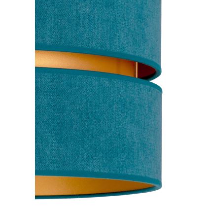 Duolla - Lestenec na vrvici DUO 1xE27/15W/230V pr. 40 cm turkizna/zlata