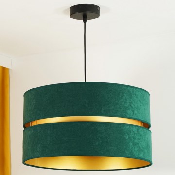 Duolla - Lestenec na vrvici DUO 1xE27/15W/230V pr. 40 cm zelena/zlata