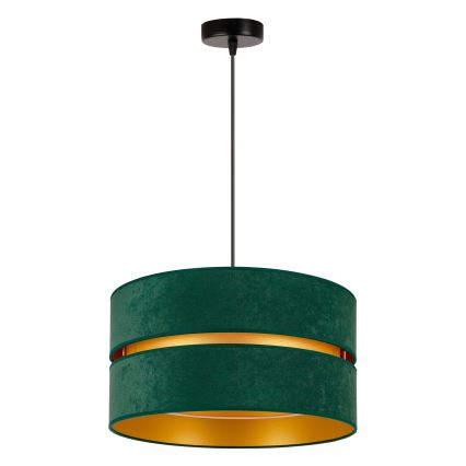 Duolla - Lestenec na vrvici DUO 1xE27/15W/230V pr. 40 cm zelena/zlata