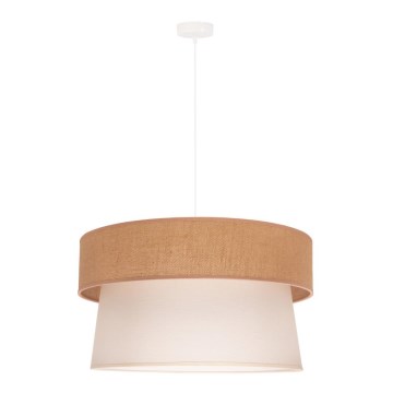 Duolla - Lestenec na vrvici ETNIC 1xE27/40W/230V pr. 45 cm krem barva/bež
