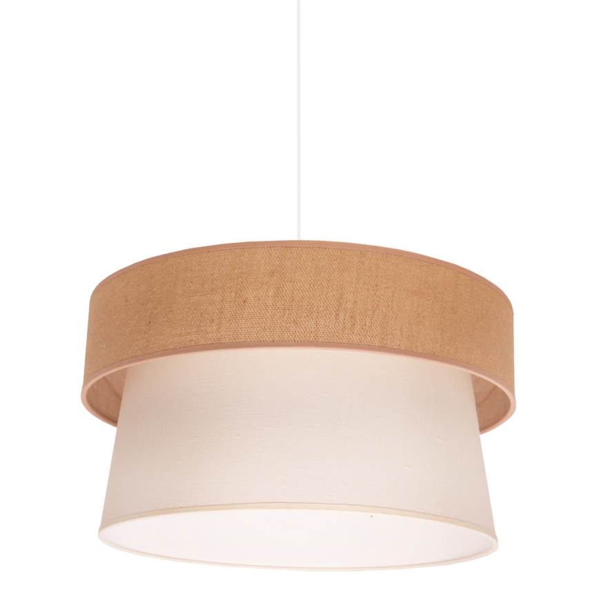 Duolla - Lestenec na vrvici ETNIC 1xE27/40W/230V pr. 45 cm krem barva/bež
