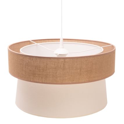 Duolla - Lestenec na vrvici ETNIC 1xE27/40W/230V pr. 45 cm krem barva/bež