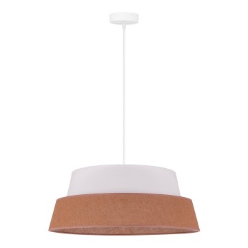 Duolla - Lestenec na vrvici GALAXY 1xE27/15W/230V pr. 50 cm rjava/bela
