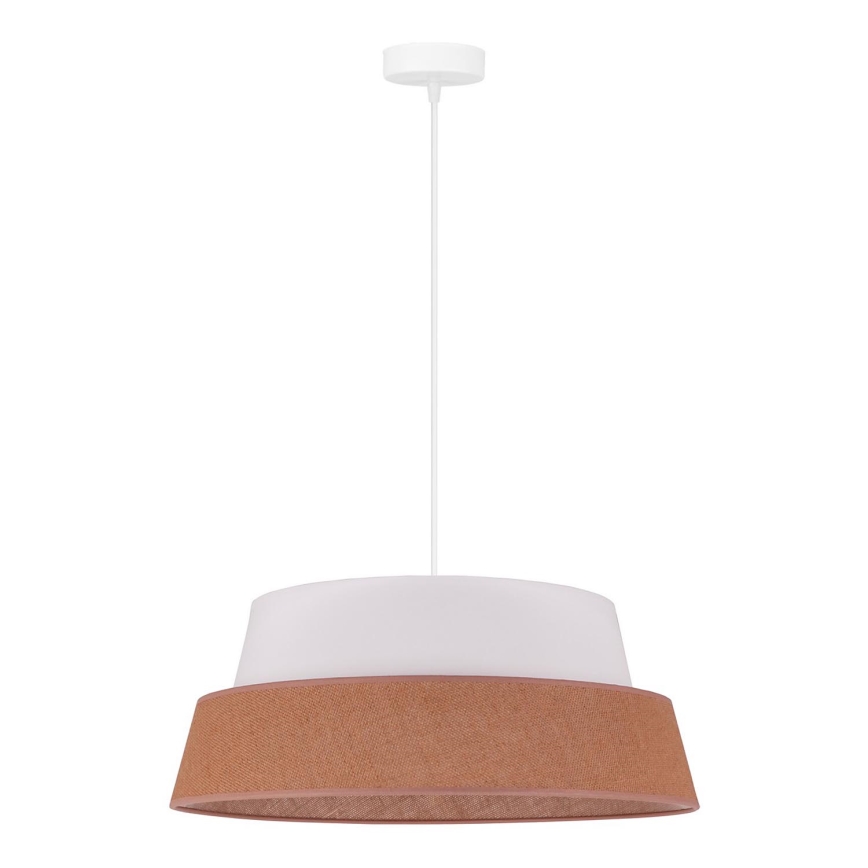 Duolla - Lestenec na vrvici GALAXY 1xE27/15W/230V pr. 50 cm rjava/bela