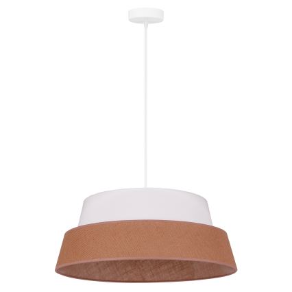 Duolla - Lestenec na vrvici GALAXY 1xE27/15W/230V pr. 50 cm rjava/bela