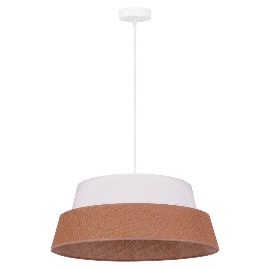 Duolla - Lestenec na vrvici GALAXY 1xE27/15W/230V pr. 50 cm rjava/bela