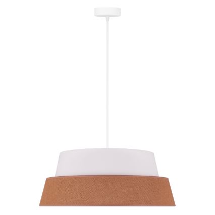 Duolla - Lestenec na vrvici GALAXY 1xE27/15W/230V pr. 50 cm rjava/bela