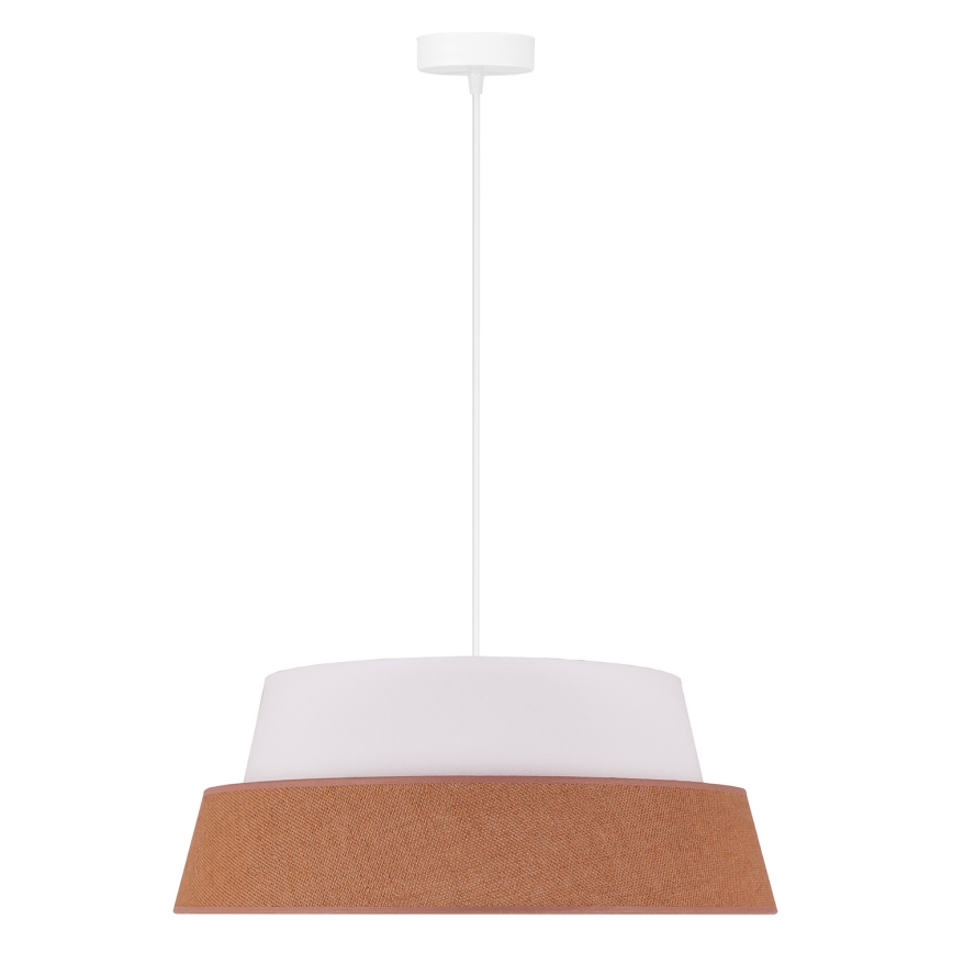 Duolla - Lestenec na vrvici GALAXY 1xE27/15W/230V pr. 50 cm rjava/bela