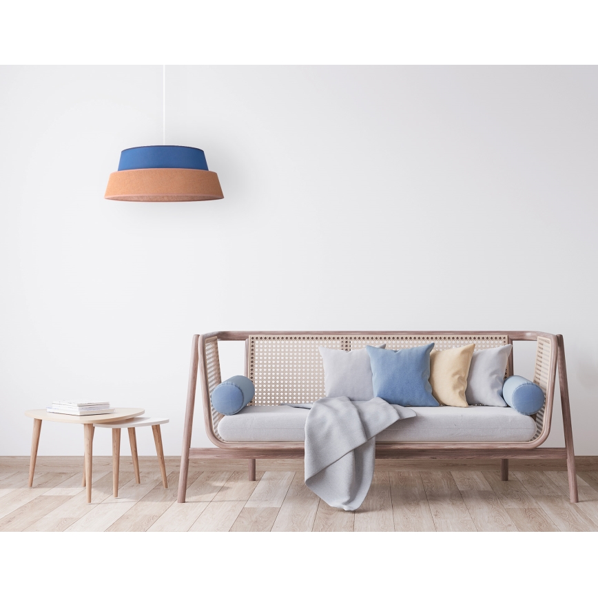 Duolla - Lestenec na vrvici GALAXY 1xE27/40W/230V pr. 50 cm modra
