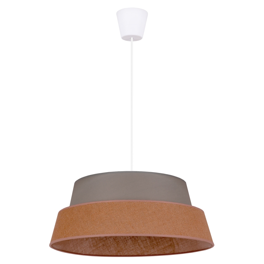 Duolla - Lestenec na vrvici GALAXY 1xE27/40W/230V pr. 50 cm siva/rjava
