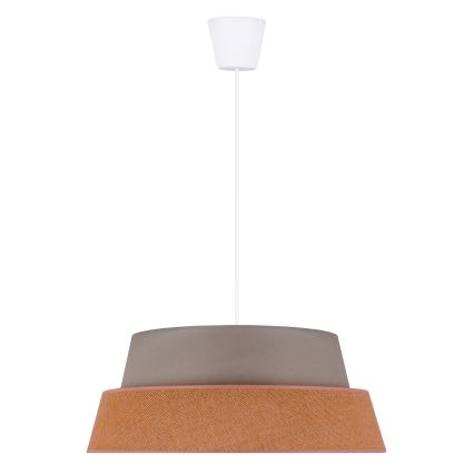 Duolla - Lestenec na vrvici GALAXY 1xE27/40W/230V pr. 50 cm siva/rjava