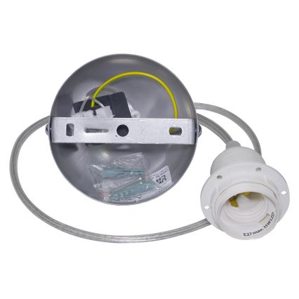 Duolla - Lestenec na vrvici KOBO 1xE27/15W/230V pr. 45 cm antracit/siva/bela