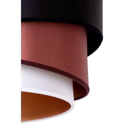 Duolla - Lestenec na vrvici KOBO 1xE27/15W/230V pr. 45 cm črna/bordo/srebrna