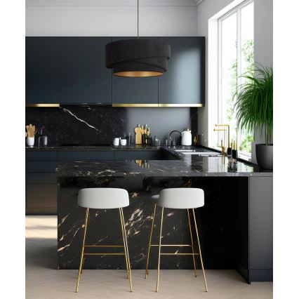 Duolla - Lestenec na vrvici KOBO 1xE27/15W/230V pr. 45 cm črna/zlata